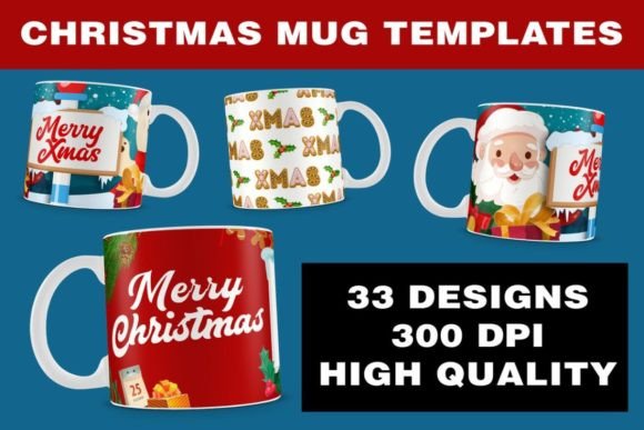 33 Christmas Mug Sublimation Templates: Your Holiday Business Starter Kit
