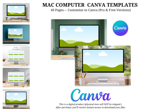 40 Canva Computer Mockup Templates: Professional Displays Made Easy