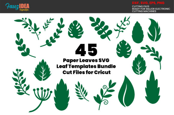 45 Paper Leaves SVG Templates: Your Ultimate Design Asset