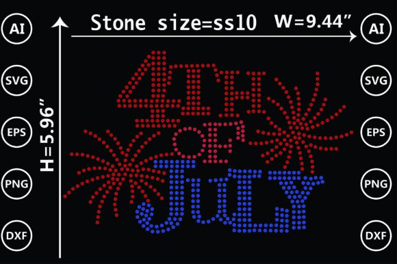 4th of July Rhinestone Templates Des: Instant Download Guide