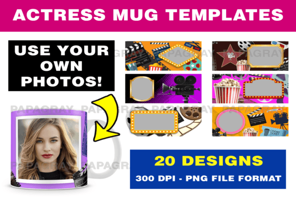 Custom Mug Creation with Actress Photo Mug Templates