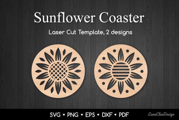 Decorative Sunflower Coaster Templates for Your Next Project