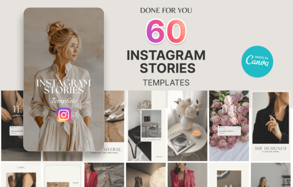 Elevate Your Brand: 60 Instagram Stories Canva Templates