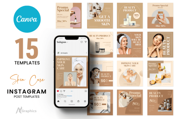 Elevate Your Brand with 15 Skin Care Instagram Post Templates