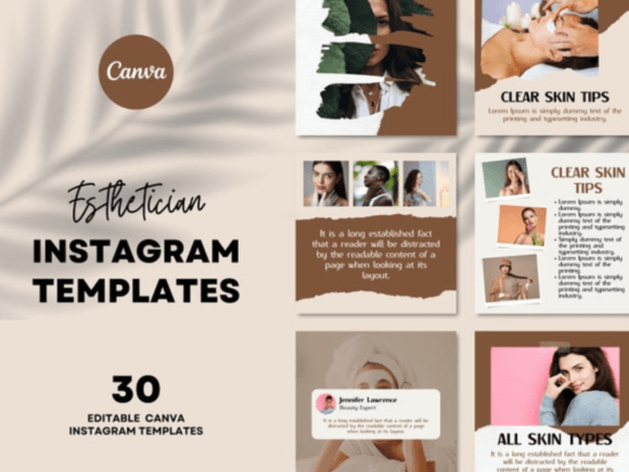 Esthetician Canva Post Templates: Your Secret to a Stunning Instagram Feed