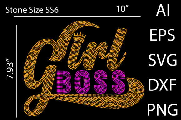 Girl Boss Rhinestone Templates: A Rare Design Asset