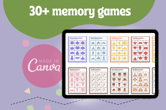 Memory Game Canva Templates Free for Pro & Education