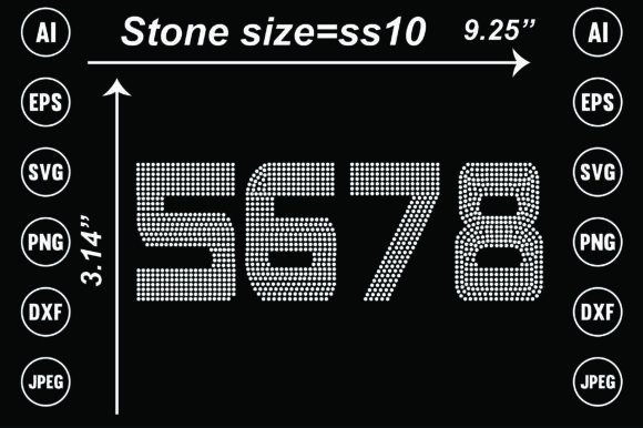 Number Rhinestone Templates: A Sparkling Design Asset