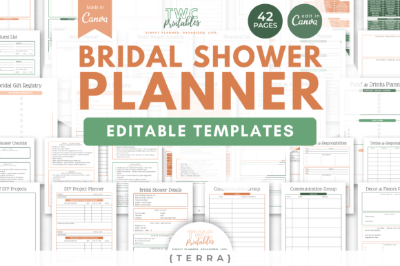 Plan a Flawless Event with Bridal Shower Planner Canva Templates