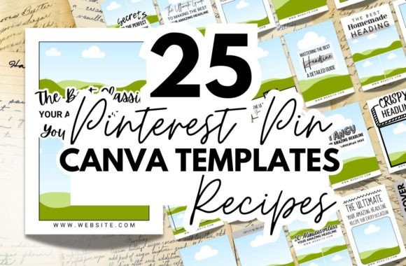 Recipe Pinterest Pin Canva Templates for Food Creators