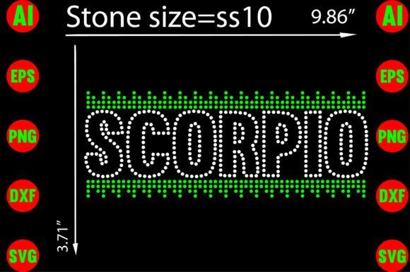 SCORPIO Rhinestone Templates: Bold Zodiac Design for Creative Projects