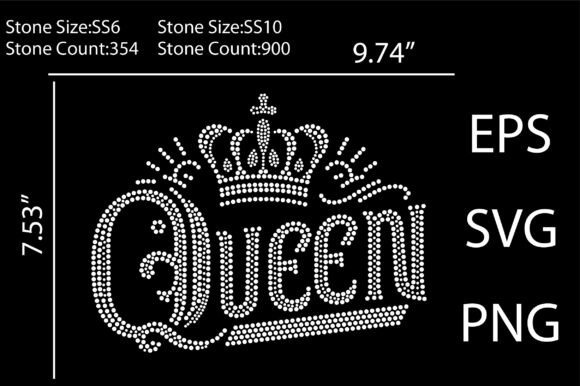 Unleash Your Brand's Royal Flair with Queen Rhinestone Templates
