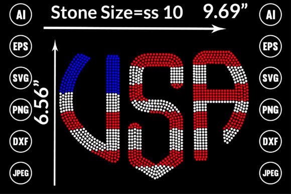 USA Rhinestone Templates: Your Ready-to-Craft Design Solution