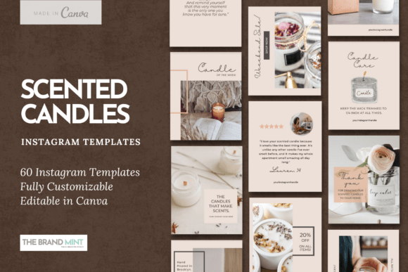 Warm Up Your Feed with Scented Candle Instagram Templates